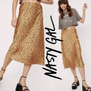 Nasty Gal salvation dot slip skirt